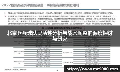 北京乒乓球队灵活性分析与战术调整的深度探讨与研究
